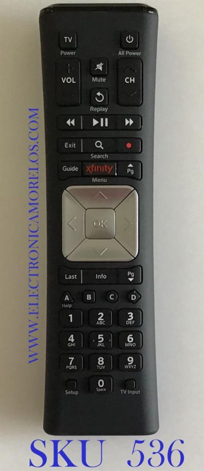 CONTROL REMOTO PARA CABLE BOX TV XFINITY  COMCAST  / XR5 V4-R / XR5 V4-U / TX4CRB76B
